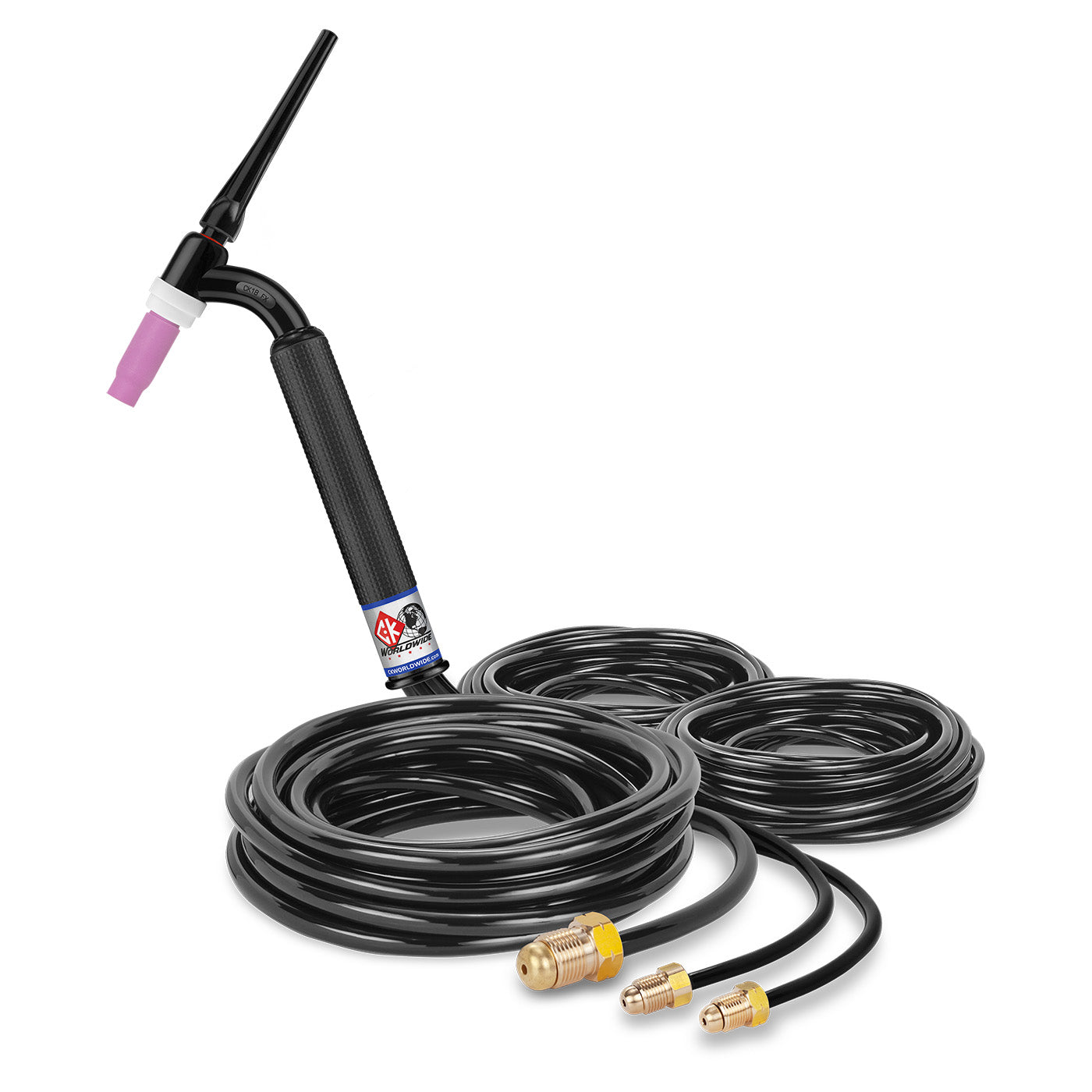 CK Worldwide CK18-25-R FX 400 Amp Flex Head TIG Torch, Water-Cooled, 25' Heavy Duty Cables
