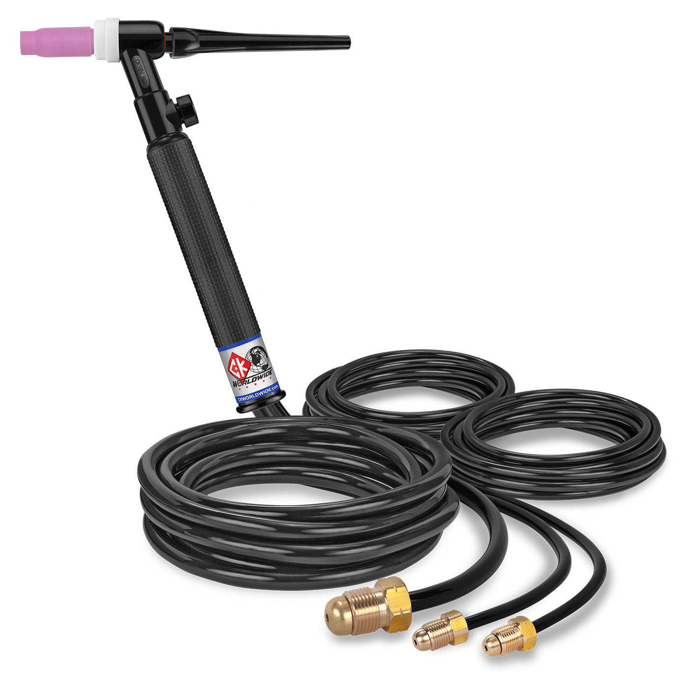 CK Worldwide CK18V-12 - 350 Amp Water-Cooled TIG Torch with Valve, Rigid Head, 12.5