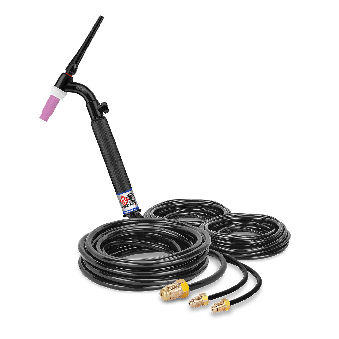 CK Worldwide CK18V-25-R FX 350 Amp Flex Head TIG Torch with Valve, Water-Cooled, 25 Foot