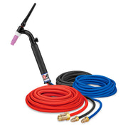 CK Worldwide CK18V-25SF FX 350 Amp Flex Head TIG Torch with Valve, Water-Cooled, 25' SuperFlex Cables