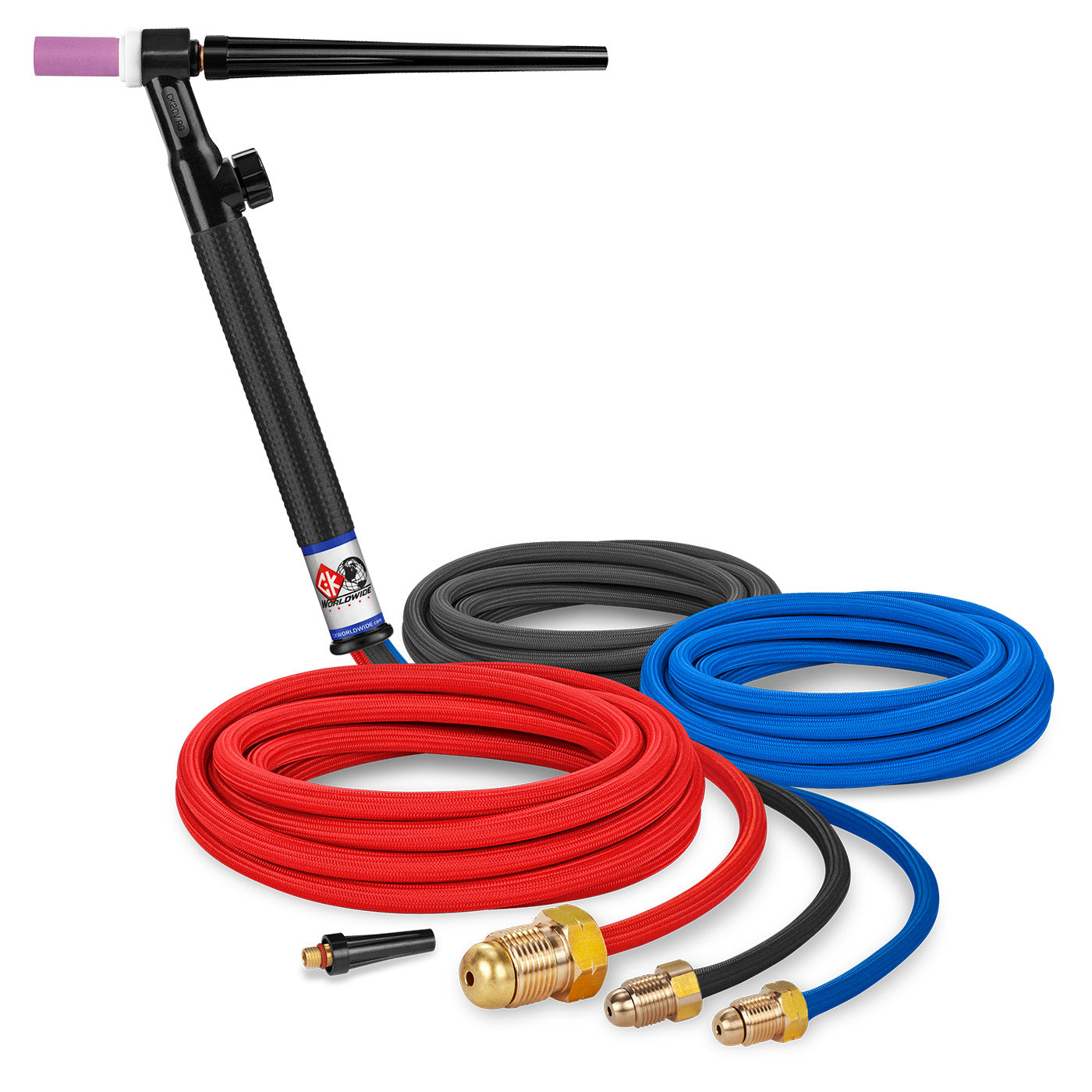 CK Worldwide CK20V-12SF 250 Amp Water-Cooled Rigid TIG Torch with Valve, 12.5' Superflex Cable