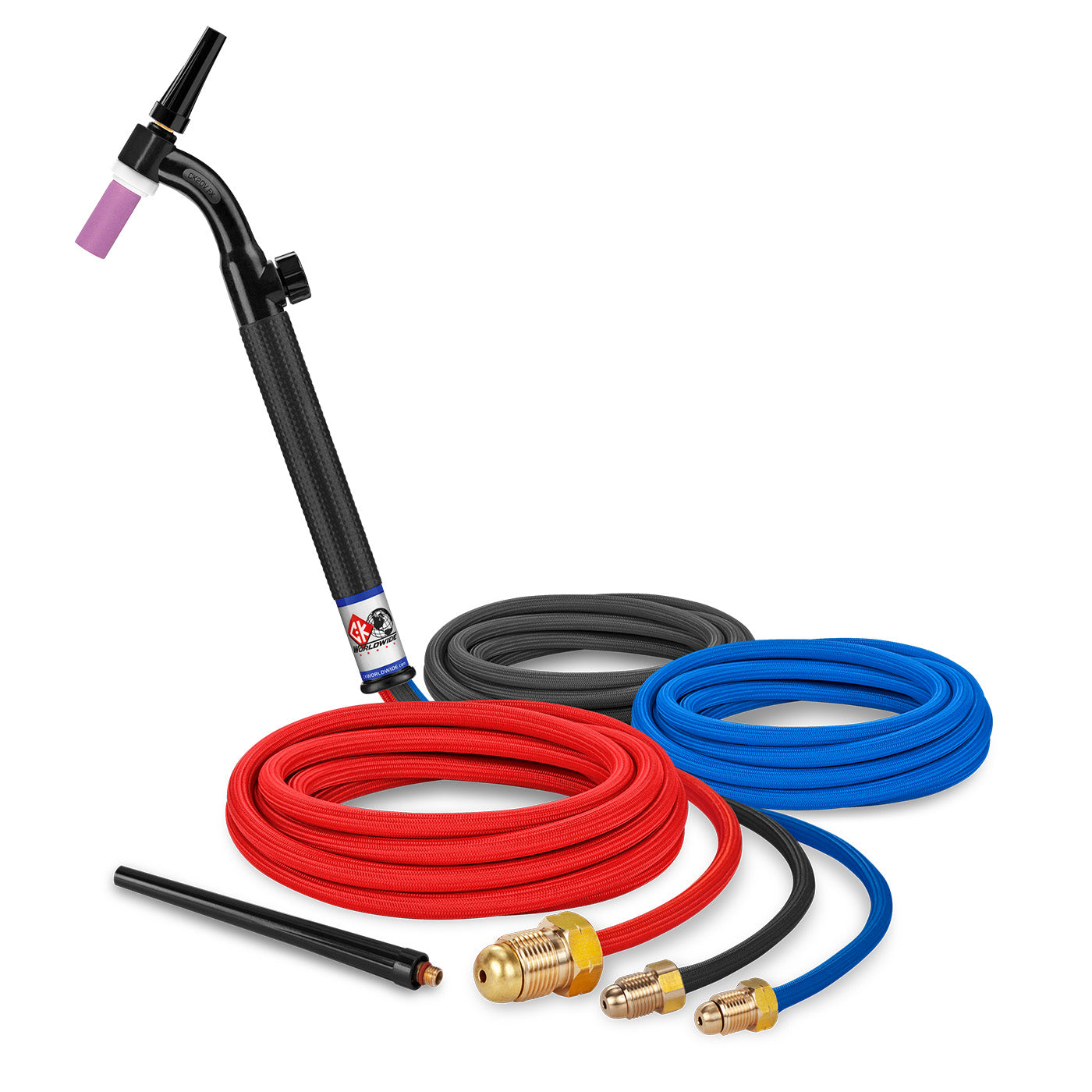 CK Worldwide CK20V-12SF FX - 250 Amp Flex Head TIG Torch with Valve, Water-Cooled, 12.5' SuperFlex Cable