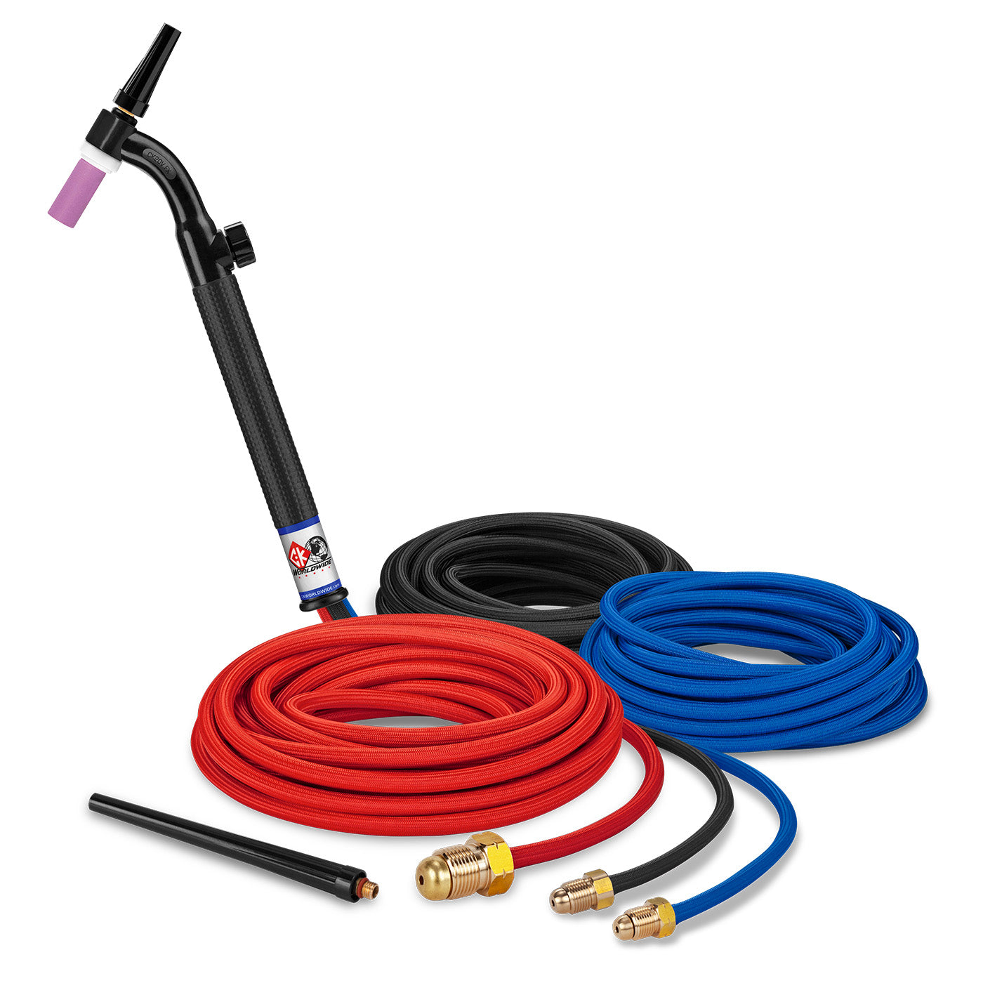 CK Worldwide CK20V-25SF FX - 250 Amp Flex Head TIG Torch with Valve, Water-Cooled, 25' SuperFlex Cable