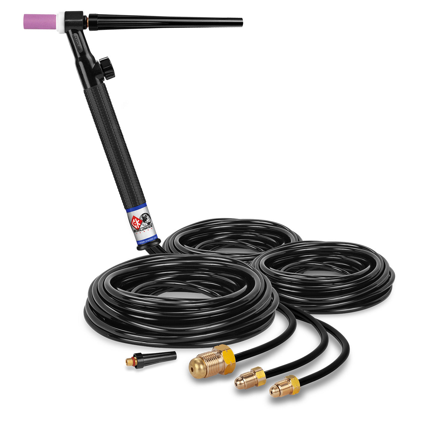 CK Worldwide CK20V-25 - 250 Amp Water-Cooled Rigid TIG Torch with Valve, 25' Cable