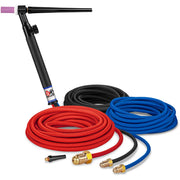CK Worldwide CK225VSF 250 Amp Rigid Head TIG Torch with Valve, Water-Cooled, 25' Super-Flex