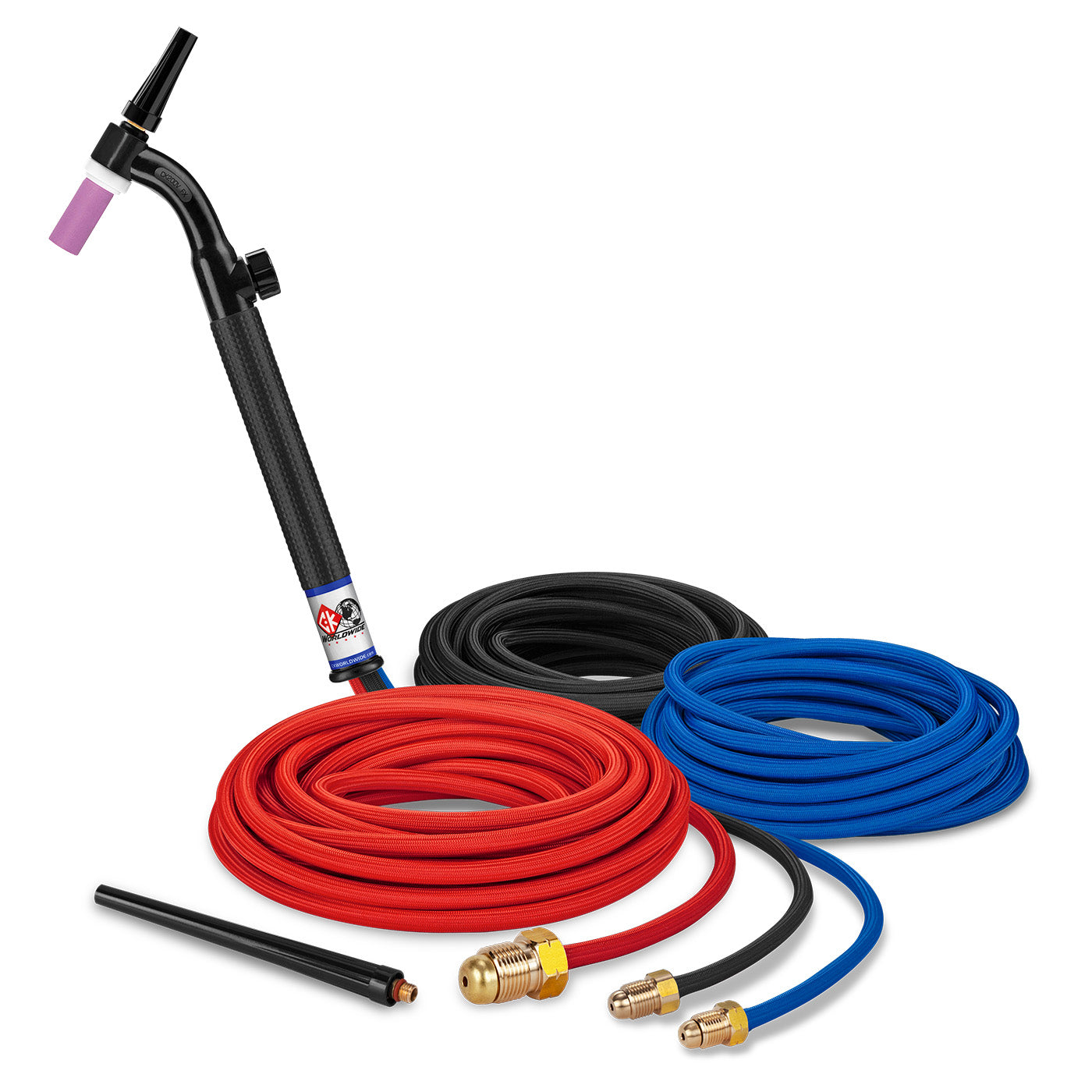 CK Worldwide CK225VSF FX 250 Amp Flex Head TIG Torch with Valve Water-Cooled 25' Super-Flex