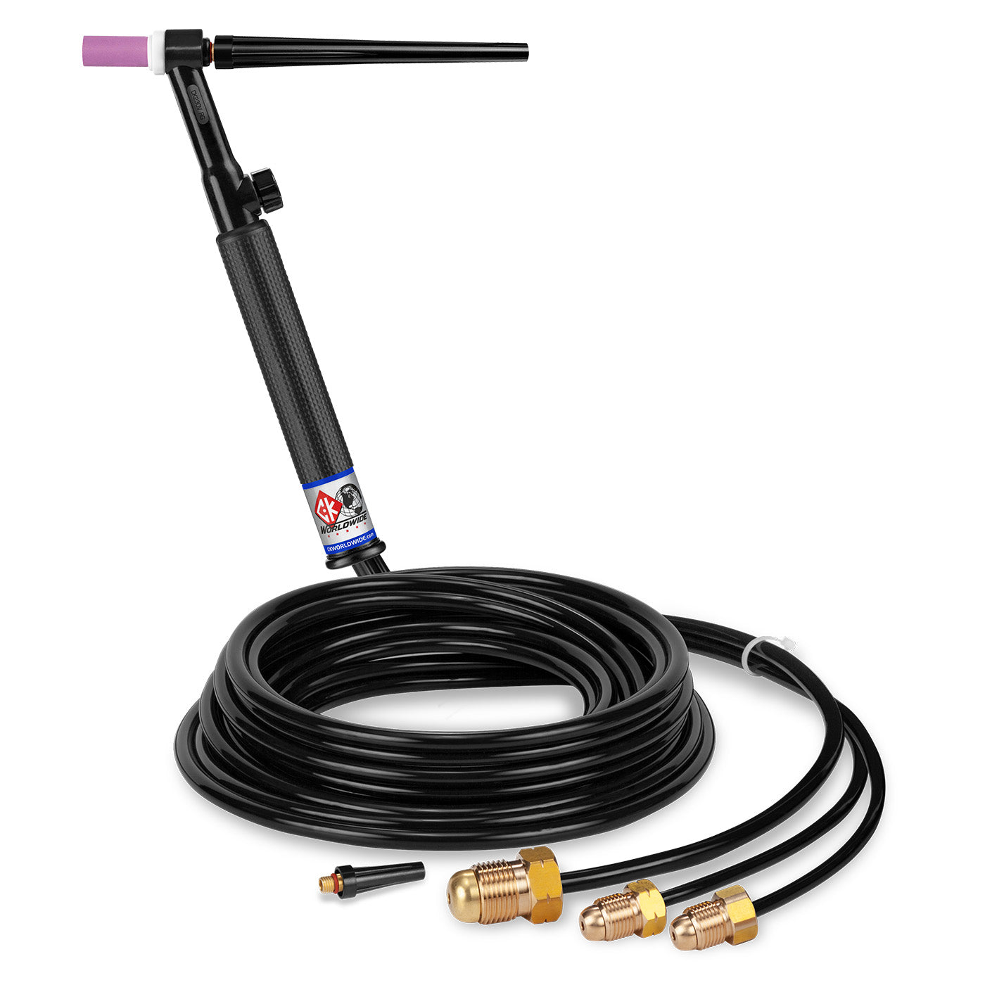 CK Worldwide CK2312V - 300 Amp Rigid Head TIG Torch with Gas Valve, Water-Cooled, 12.5
