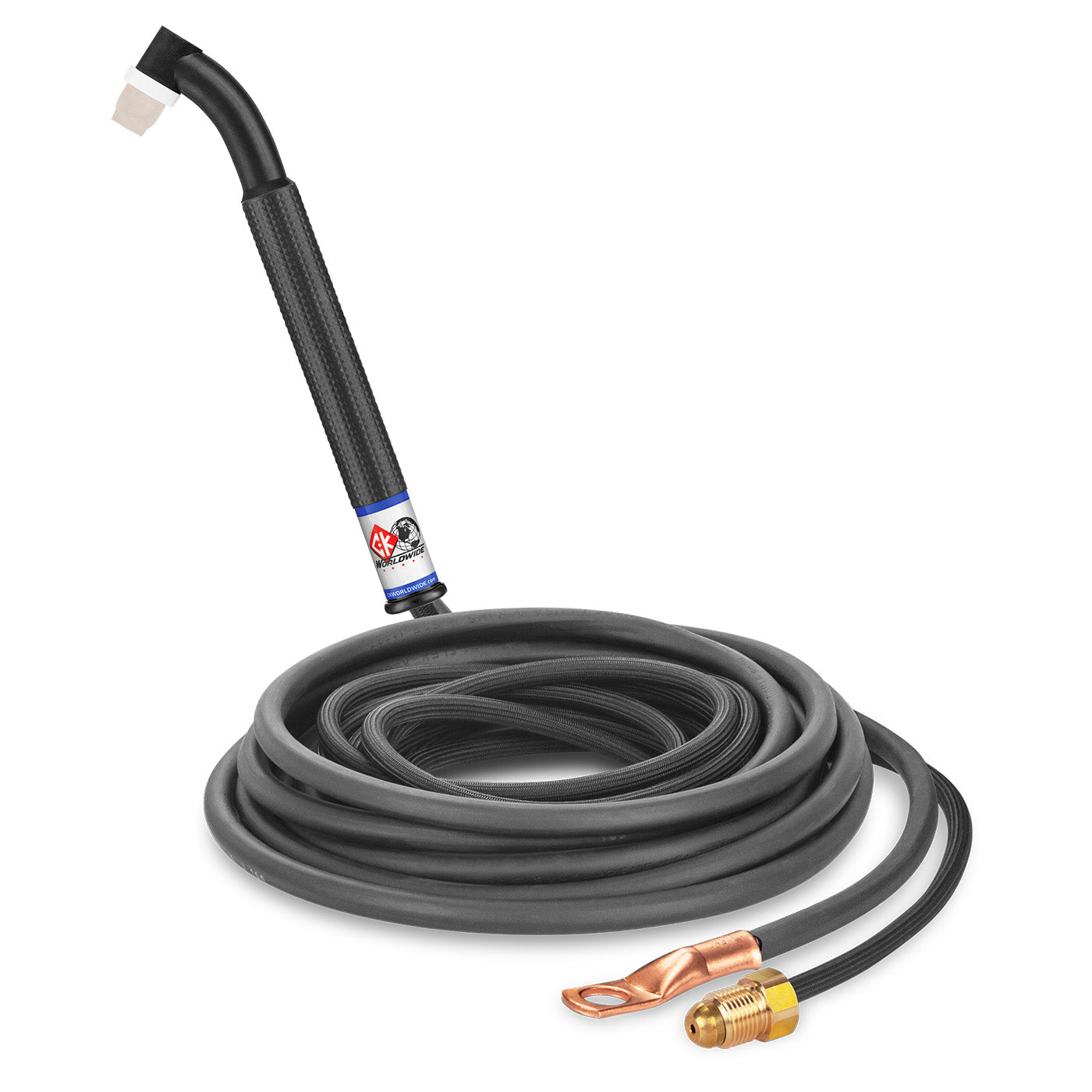 CK24-12-2SF FX - 90 Amp Flex Head TIG Torch, Gas-Cooled, 12.5' Superflex Cable