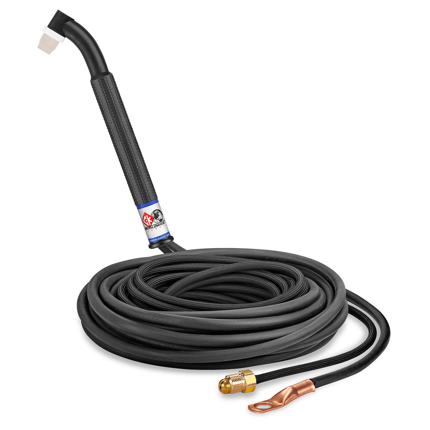 CK24-25-2SF FX - CK Worldwide 90 Amp Flex Head TIG Torch, Gas-Cooled, 25' Superflex Cable