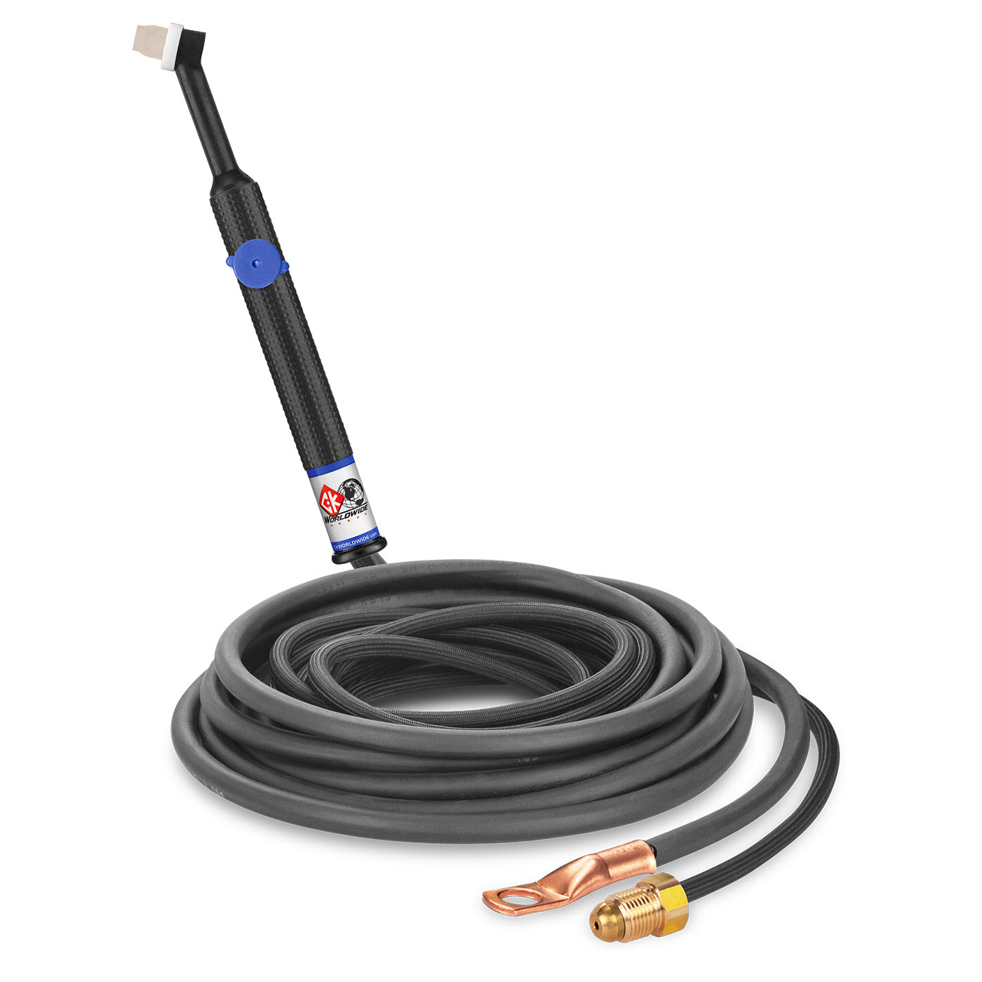 CK Worldwide CK24V-12-2SF RG 80 Amp Rigid TIG Torch with Valve, Gas-Cooled, 12.5' Superflex Cable