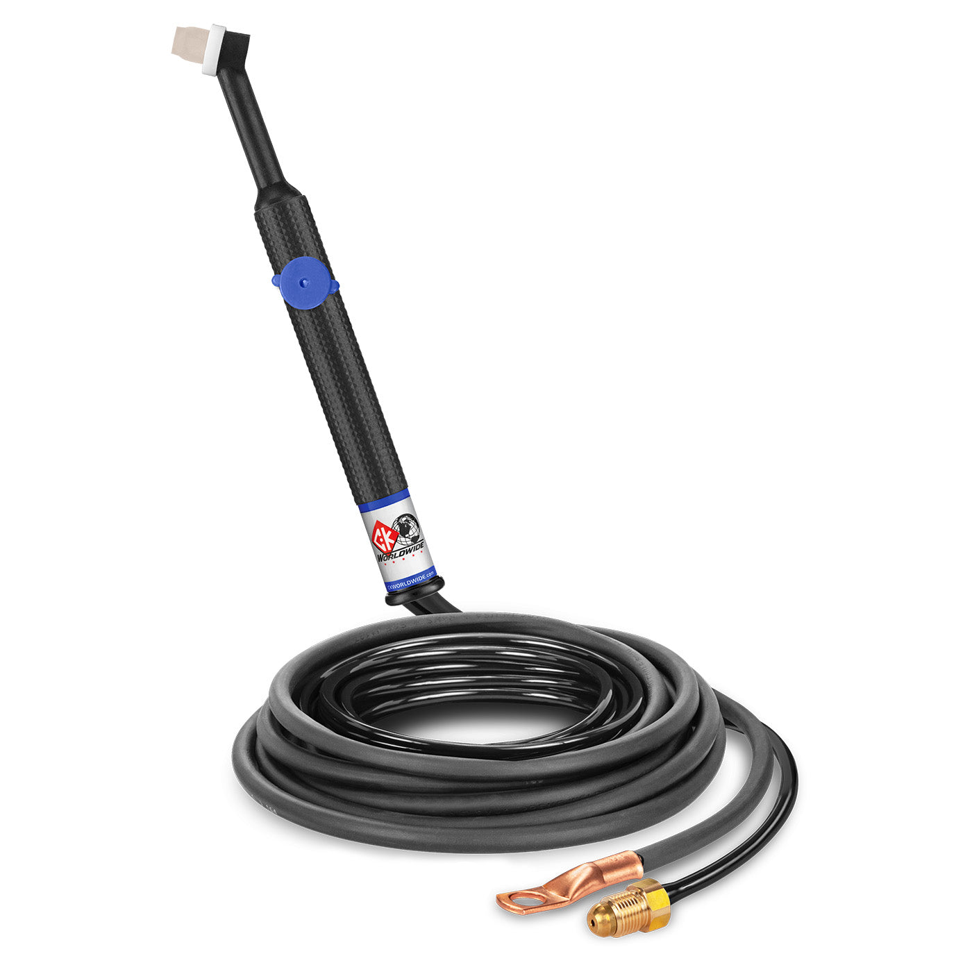 CK Worldwide CK24V-12-2 RG - 80 Amp Rigid TIG Torch with Valve, Gas-Cooled, 12.5