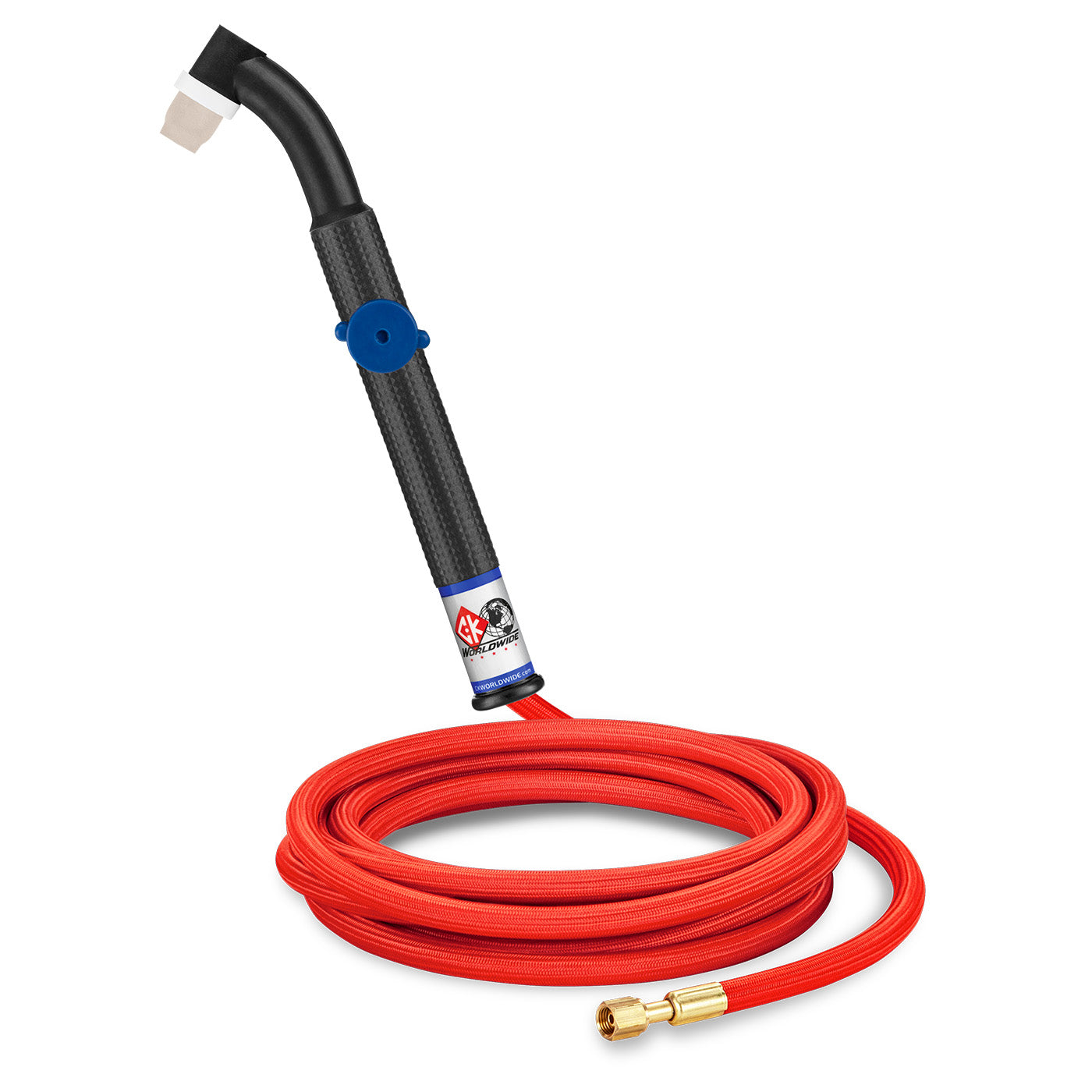 CK Worldwide CK24V-12-RSF FX - 90 Amp Flex Head TIG Torch with Valve, Gas-Cooled, 12.5' Superflex Cable