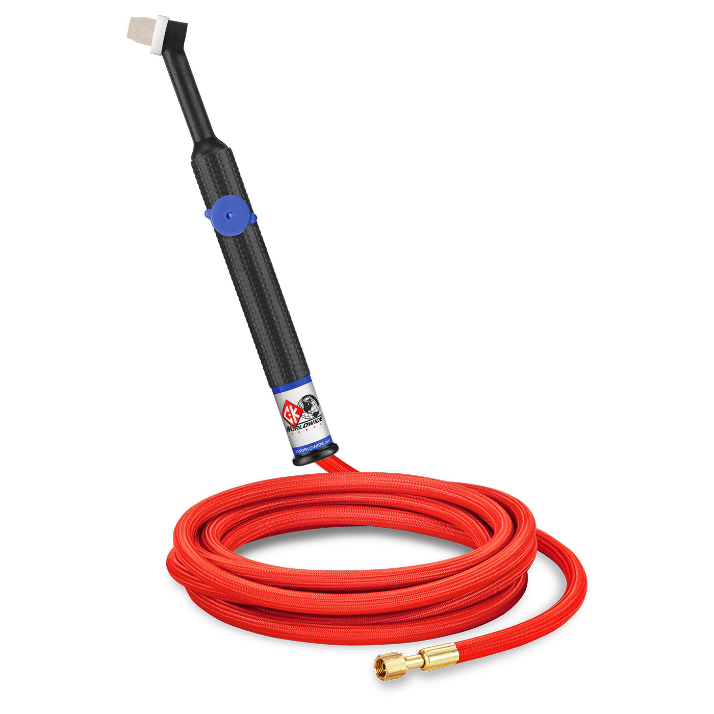 CK Worldwide CK24V-12-RSF RG 80 Amp Rigid TIG Torch with Valve, Gas-Cooled, 12.5' SuperFlex Cable