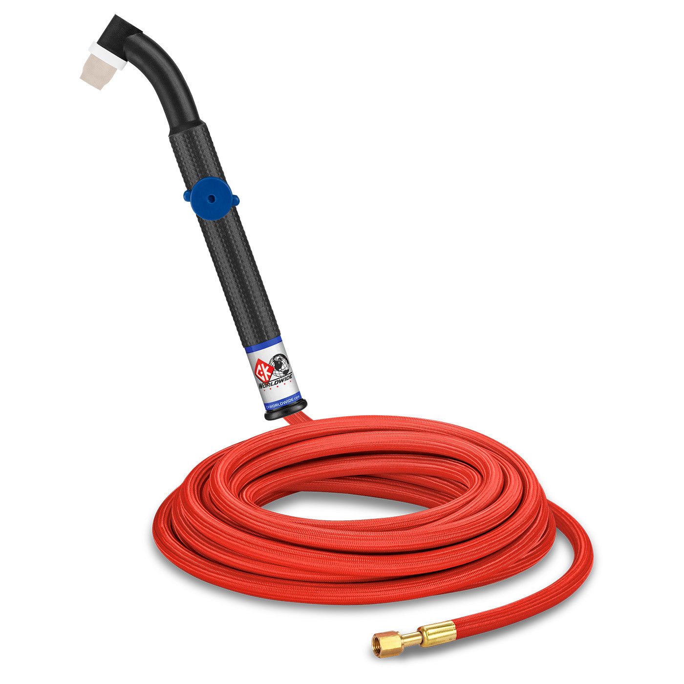 CK Worldwide CK24V-25-RSF FX - 90 Amp Flex Head TIG Torch with Valve, Gas-Cooled, 25' Superflex Cable