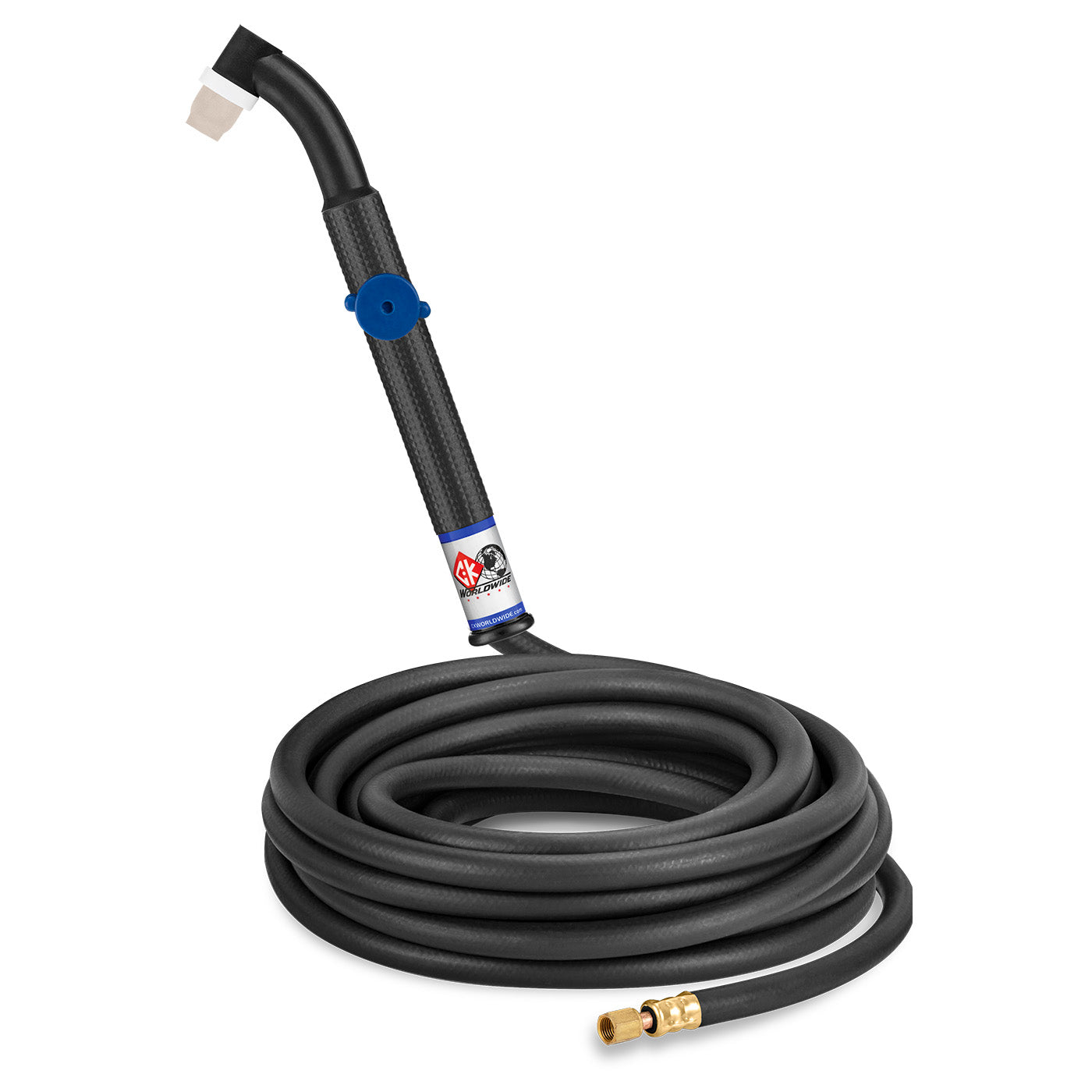CK24V-25-R FX - 90 Amp Flex Head TIG Torch with Valve, Gas-Cooled, 25' Cable