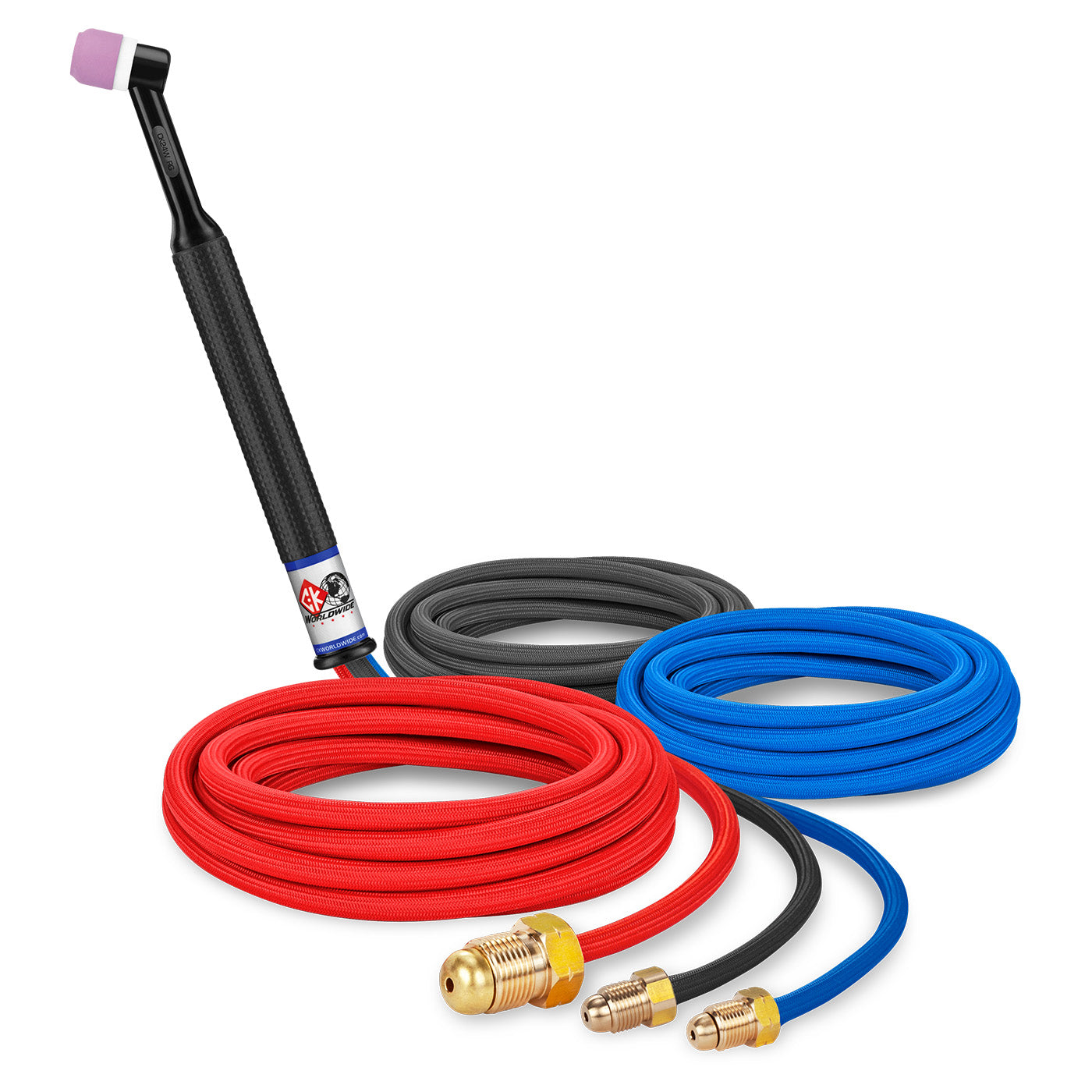 CK Worldwide CK24W-12SF-CD 180 Amp Water-Cooled TIG Torch, Rigid Head, 12.5' SuperFlex Cable