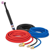 CK Worldwide CK24W-25SF-CD 180 Amp Water-Cooled TIG Torch, Rigid Head, 25' SuperFlex Cable, Cut-Down