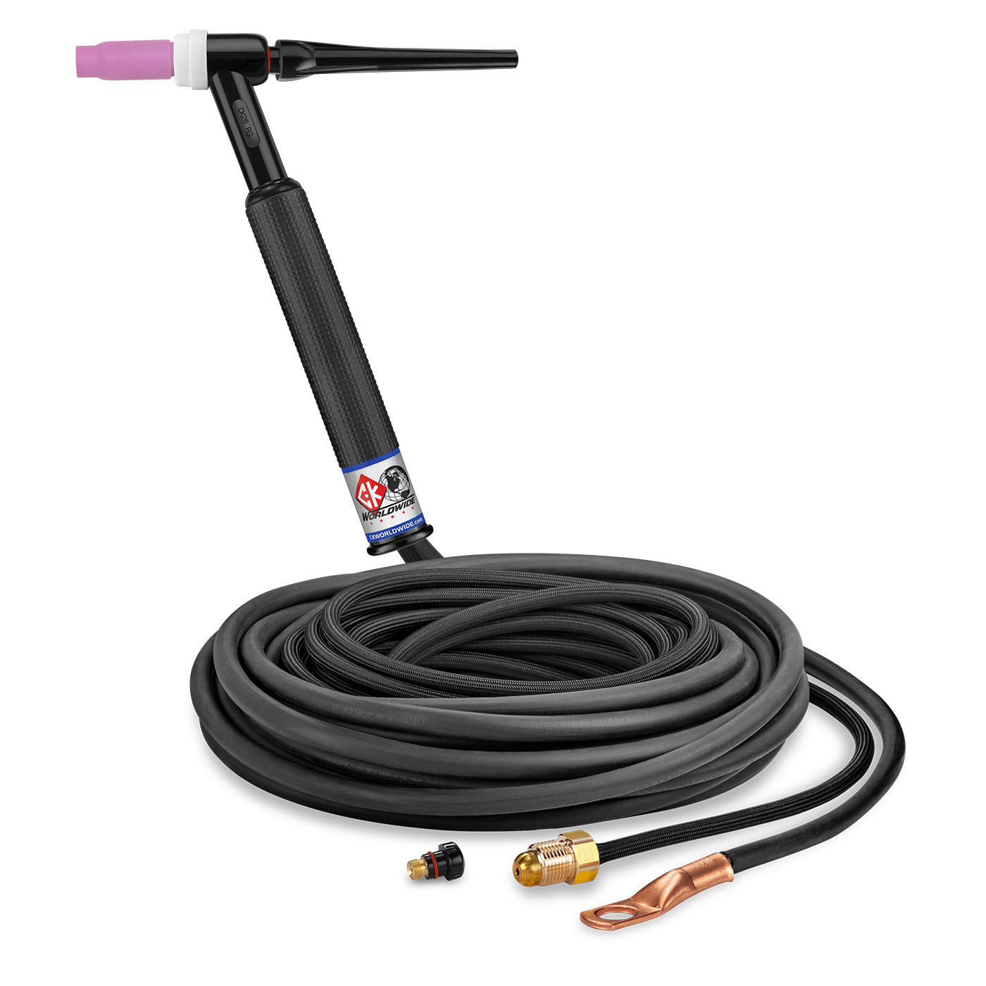 CK Worldwide CK26-25-2SF RG - 200 Amp Rigid Head TIG Torch, Gas-Cooled, 25' SuperFlex Cables