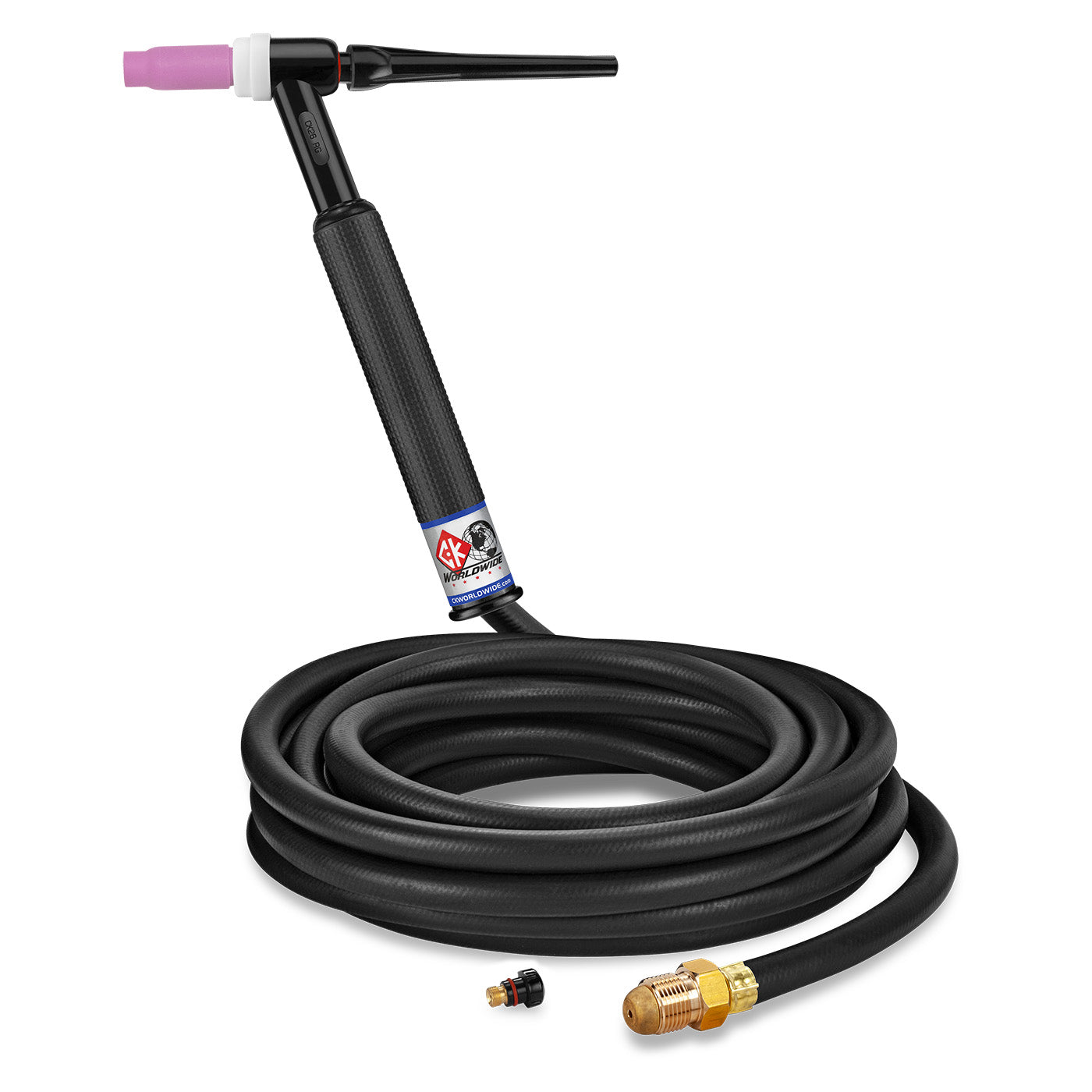 CK Worldwide CK26-25-R RG 200 Amp Rigid TIG Torch, Gas-Cooled, 25' Standard Cable