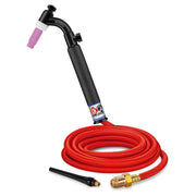 CK Worldwide CK26V-12-RSF FX 200 Amp Flex Head TIG Torch with Valve, 12.5' Gas-Cooled
