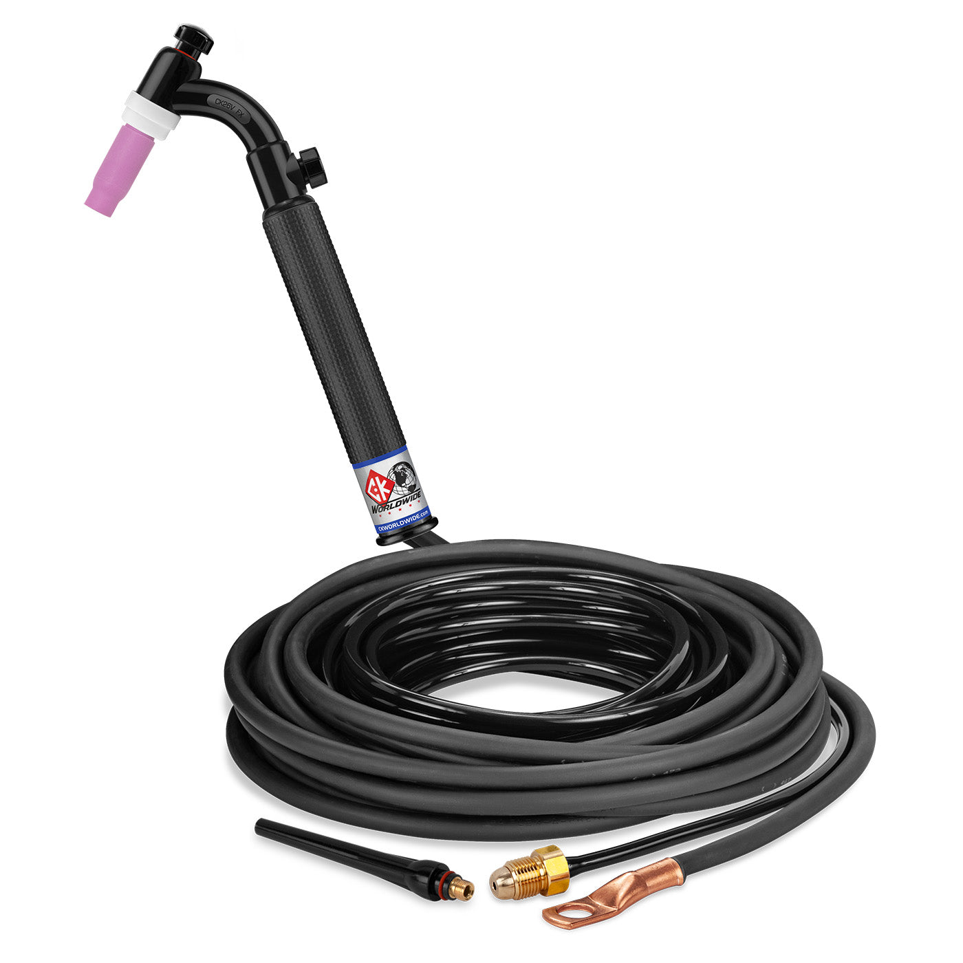 CK Worldwide CK26V-25-2 FX TIG Torch - 200 Amp, Flex Head, Gas-Cooled, 25' Cable