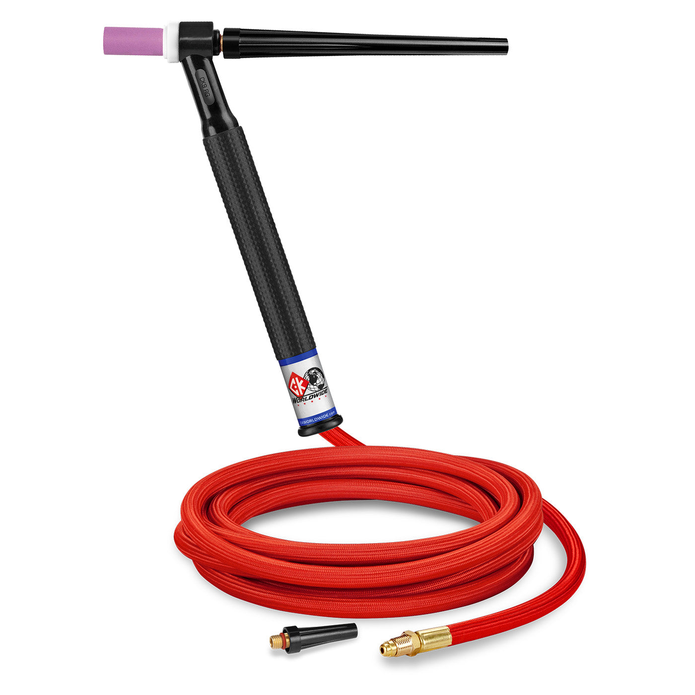 CK9-12-RSF RG - 125 Amp Gas-Cooled TIG Torch with Rigid Head, 12.5' Superflex Cable