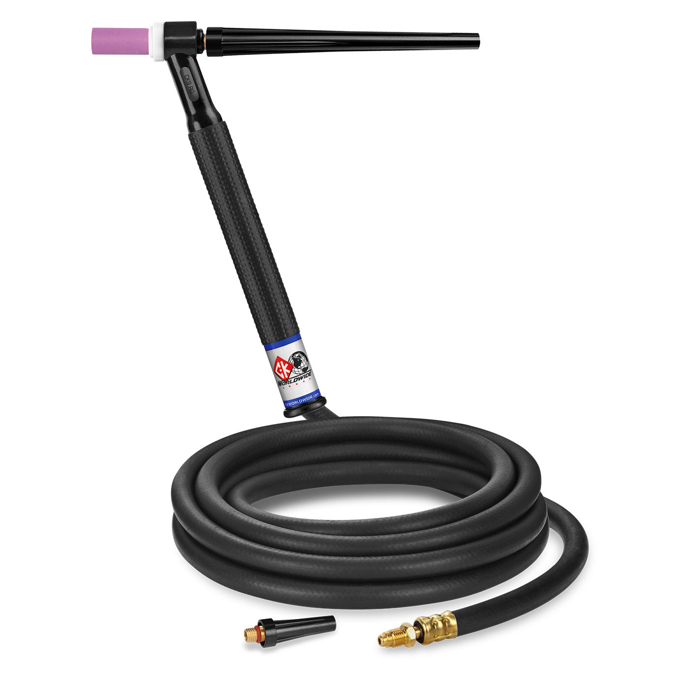 CK Worldwide CK9-12-R RG 125 Amp Gas-Cooled TIG Torch with Rigid Head, 12.5' Cables