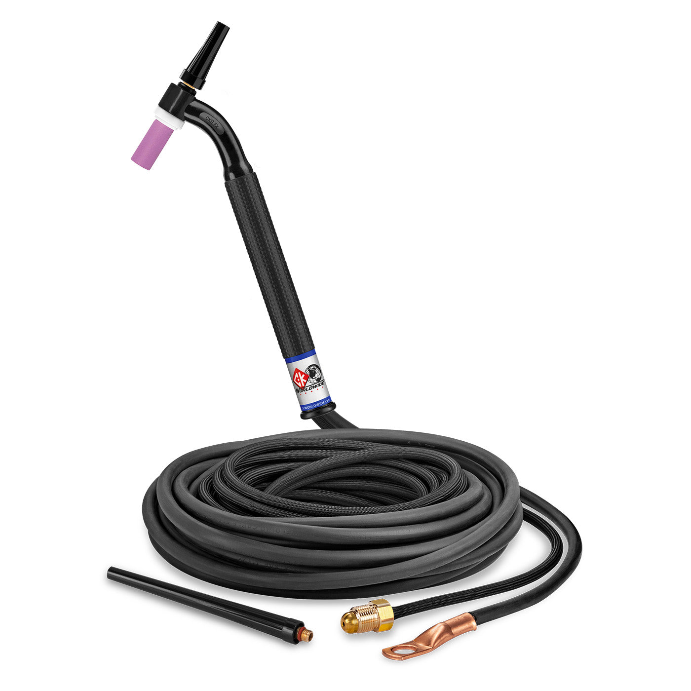 CK9-25-2SF FX - 125 Amp Flex Head TIG Torch, Gas-Cooled, 25' Superflex Cable