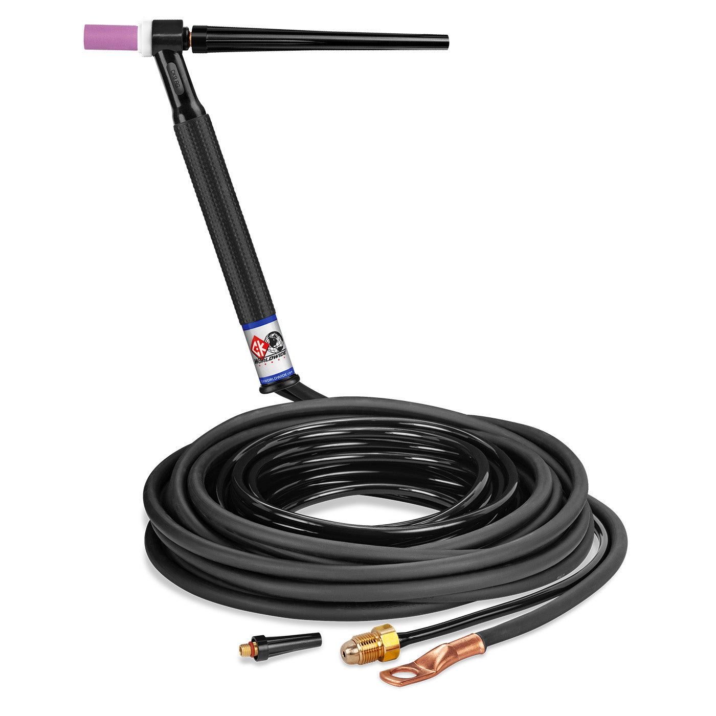 CK9-25-2 RG - 125 Amp Rigid Head TIG Torch, Gas-Cooled, 25' Standard Cables