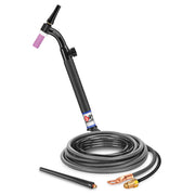 CK9V-12-2 FX - 125 Amp Flex Head TIG Torch with Valve, Gas-Cooled, 12.5