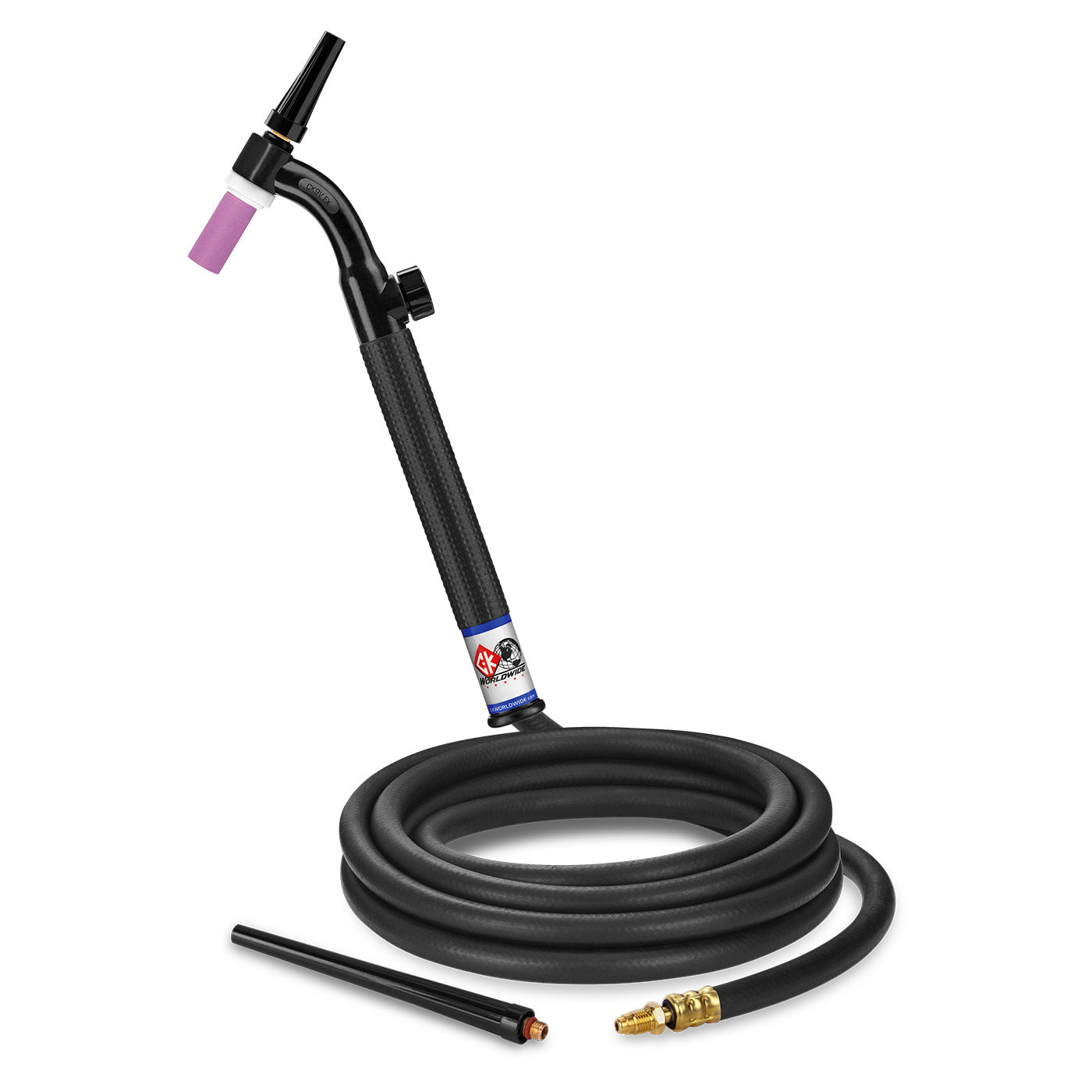 CK9V-12-R FX - 125 Amp Flex Head TIG Torch with Valve, Gas-Cooled, 12.5