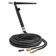 CK Worldwide CK9V-25-2SF RG 125 Amp Gas-Cooled TIG Torch with Valve, Rigid Head, 25' Superflex Cable