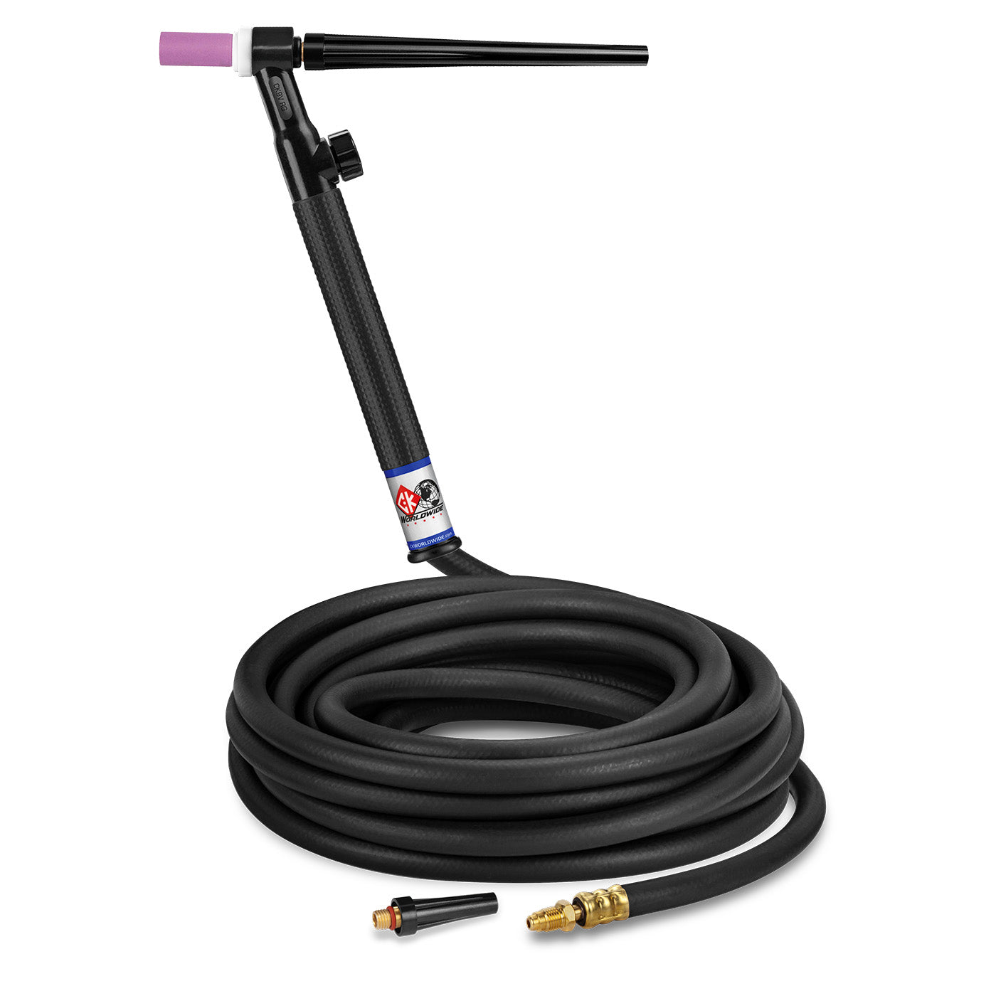 CK Worldwide CK9V-25-R RG 125 Amp Gas-Cooled TIG Torch with Valve, Rigid Head, 25