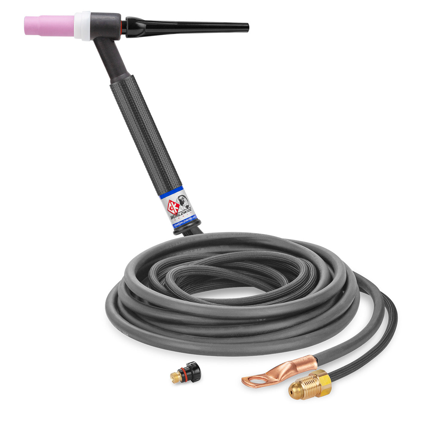 CK Worldwide CKC1512NSF - 150A Gas-Cooled TIG Torch, Rigid Head, 12.5' Superflex Cable