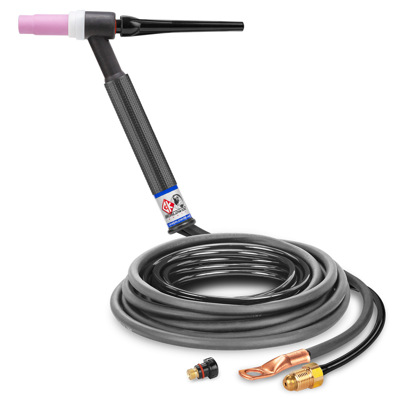 CK Worldwide CKC1512N - 150 Amp Gas-Cooled TIG Torch, Rigid Head, 12.5' Cable