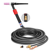 CK Worldwide CKC1525VN - 150 Amp Rigid Head TIG Torch with Valve, Gas-Cooled, 25