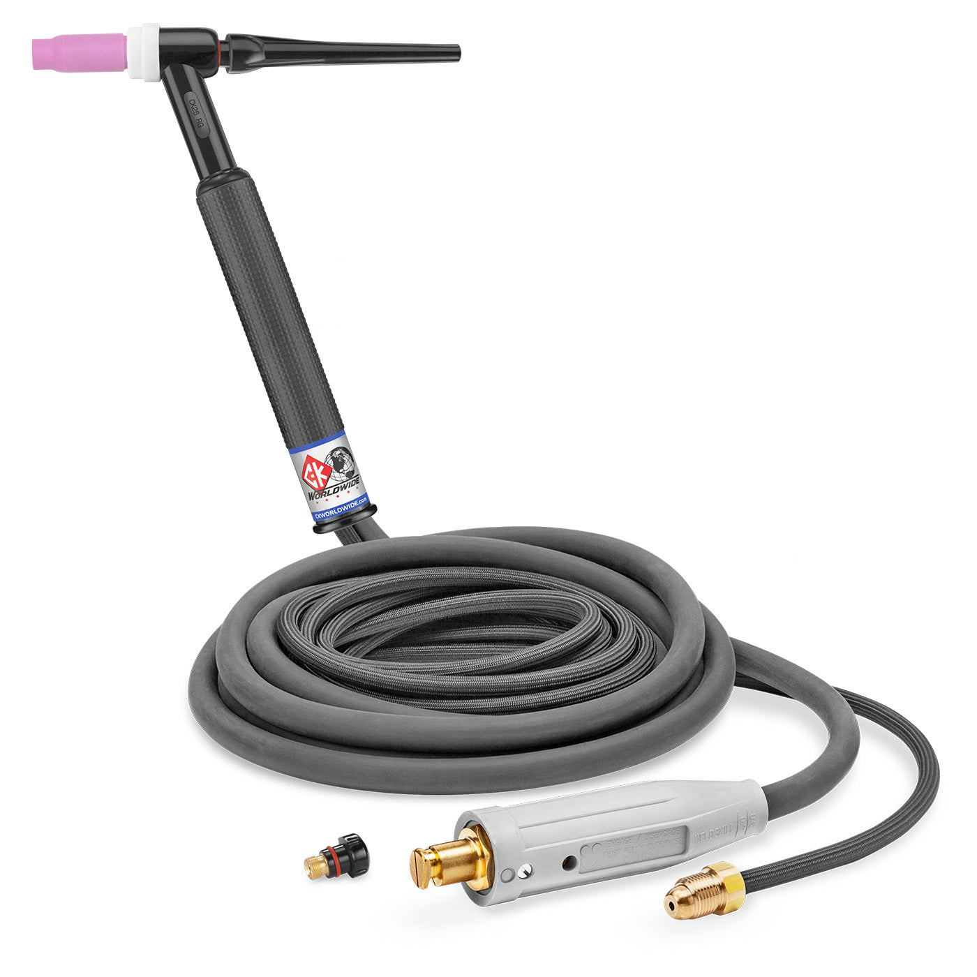 CK Worldwide CKCS26252RG - 300 Amp Gas-Cooled TIG Torch, Rigid Head, 25' Cables
