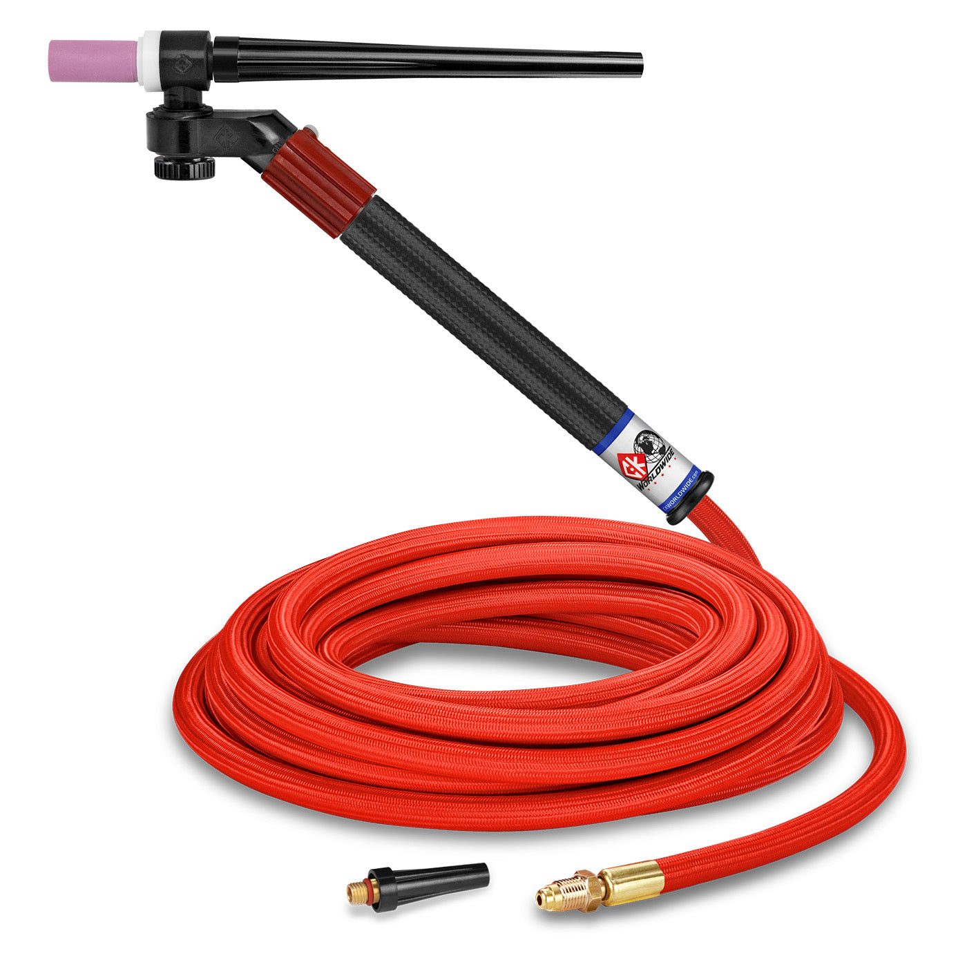 CK Worldwide FL1325VSF 130 Amp Flex-Loc TIG Torch with Valve - Gas Cooled, 25' Super-Flex Cable