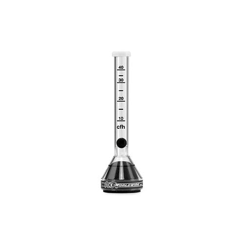 CK gas flow tester clear cylinder gauge 0-40 CFH with black base and vendor logo