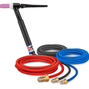 CK Worldwide TL18-12SF - 350 Amp Rigid Head TIG Torch, Water-Cooled, 12.5' Super-Flex Cables, Trim Line