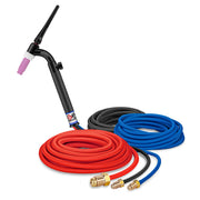 CK Worldwide TL18V-25 FX 350 Amp Water-Cooled TIG Torch with Flex Head and Valve, 25' Standard Cables