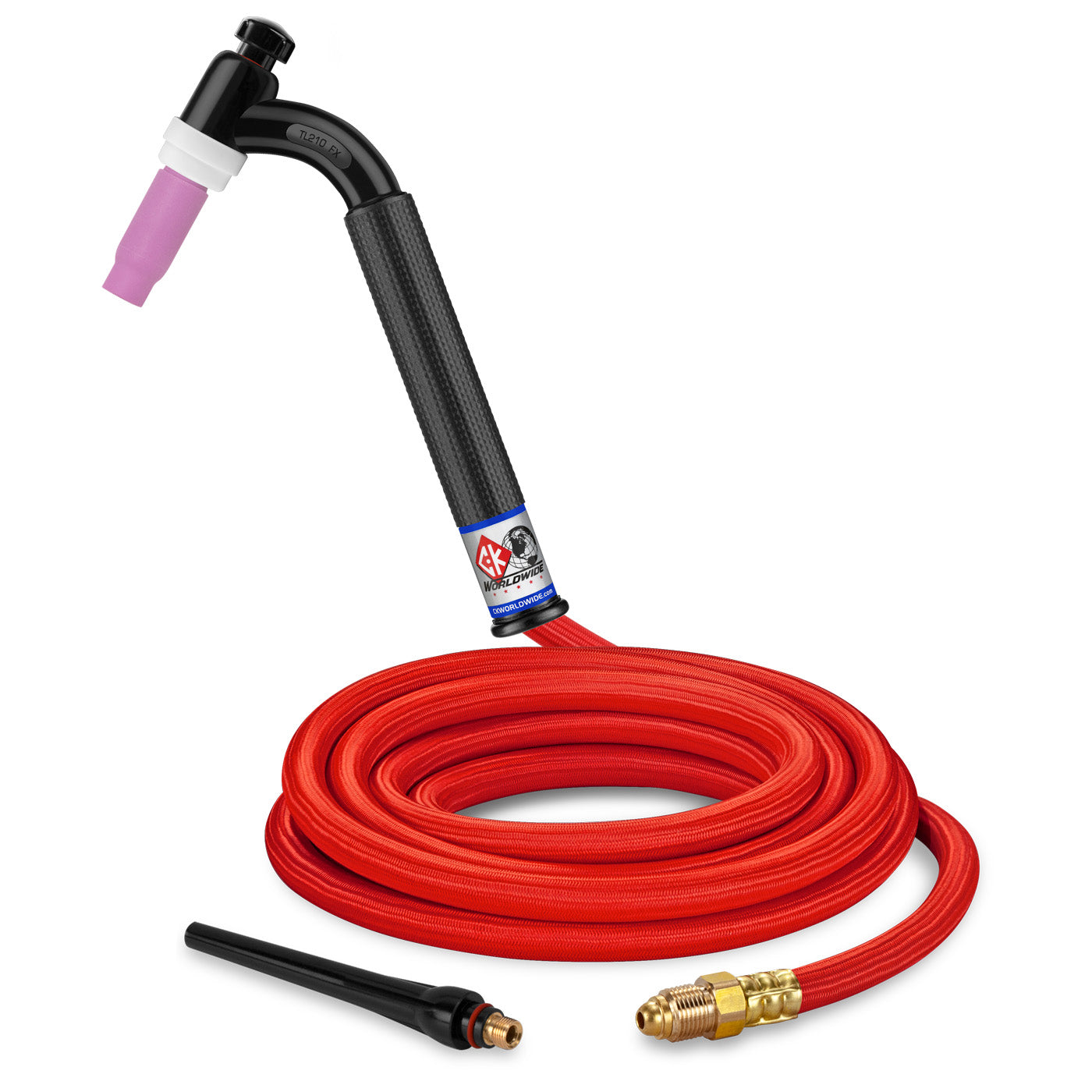 CK Worldwide TL2112HSF FX - 200 Amp Flex Head TIG Torch, Gas-Cooled, 12.5' Super-Flex Cables, Trim-Line