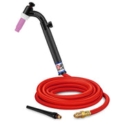 CK Worldwide TL2112VHSF FX 200 Amp Flex Head TIG Torch with Valve Gas-Cooled 12.5' Super-Flex