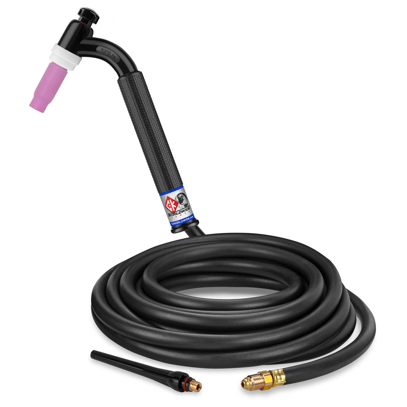 CK Worldwide TL2125H FX - 200 Amp Flex Head TIG Torch, Gas-Cooled, 12.5' Standard Cables, Trim Line