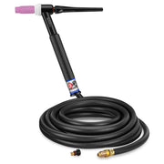 CK Worldwide TL2125H RG 200 Amp Gas-Cooled TIG Torch - Rigid Head, 12.5' Standard Cables