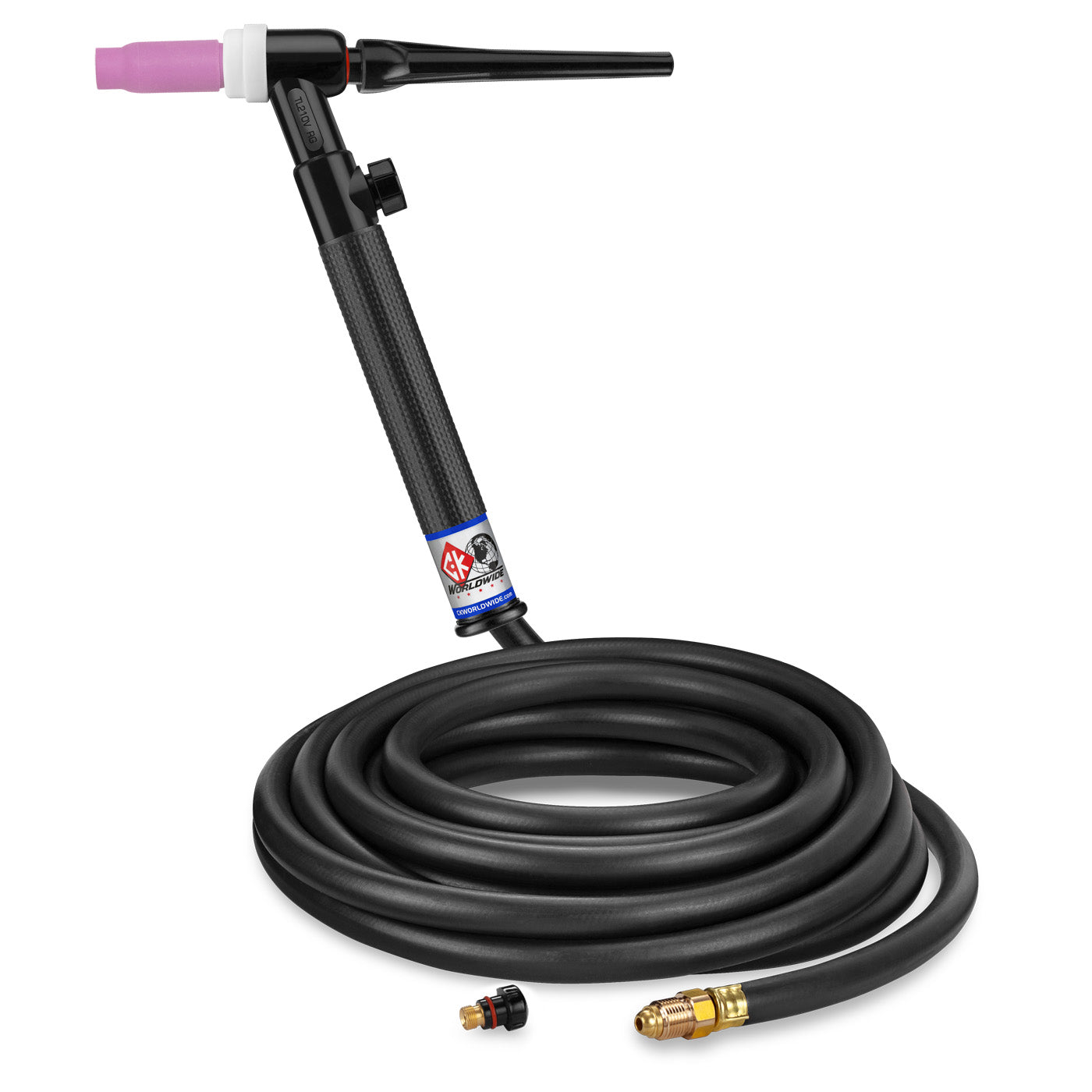 CK Worldwide TL2125VH RG - 200 Amp Rigid Head TIG Torch with Valve, Gas-Cooled, 12.5' Standard Cables