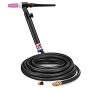 CK Worldwide TL2125VH RG - 200 Amp Rigid Head TIG Torch with Valve, Gas-Cooled, 12.5' Standard Cables