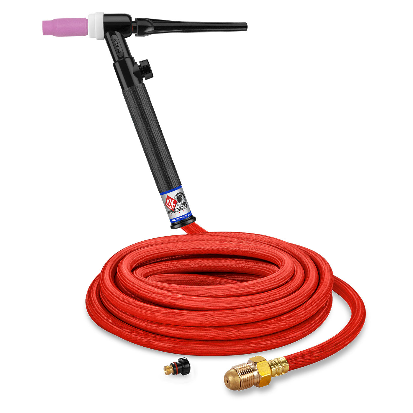 CK Worldwide TL26V-25-RSF RG 200 Amp Rigid Head TIG Torch with Valve, Gas-Cooled, 25' SuperFlex Cable