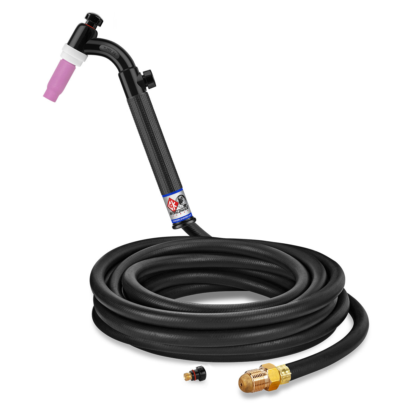 CK Worldwide TL26V-25-R FX 200 Amp Flex Head TIG Torch with Valve, Gas-Cooled, 25' Cable