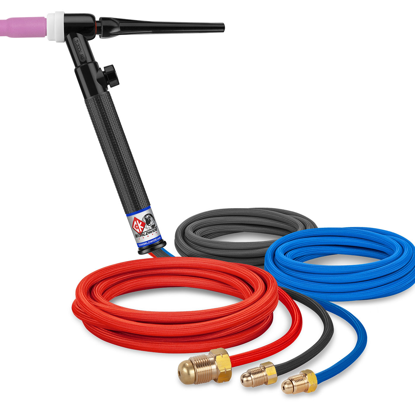 CK Worldwide TL312VSF - 350 Amp Water-Cooled TIG Torch with Valve, 12.5' Super-Flex Cables